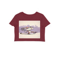 Front View - Gully Grin — Crop Top Maroon