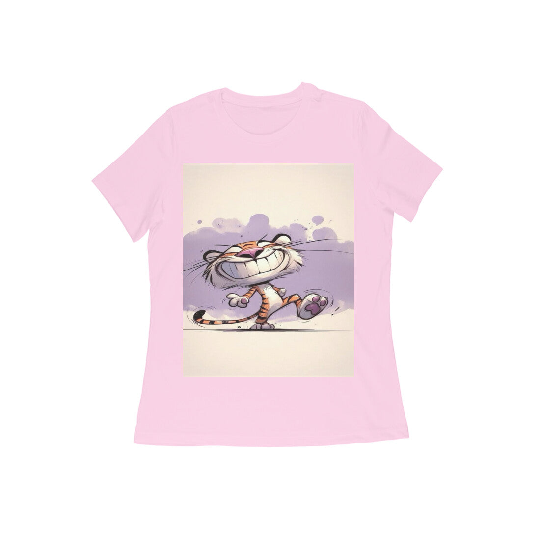 Front View - Gully Grin — Women’s Tee Light Pink