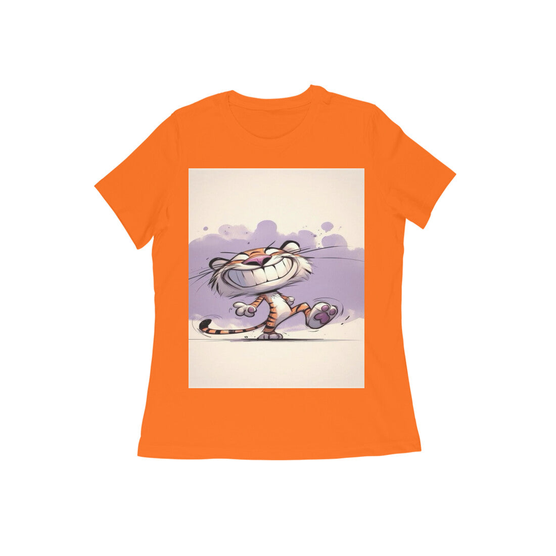 Front View - Gully Grin — Women’s Tee Orange