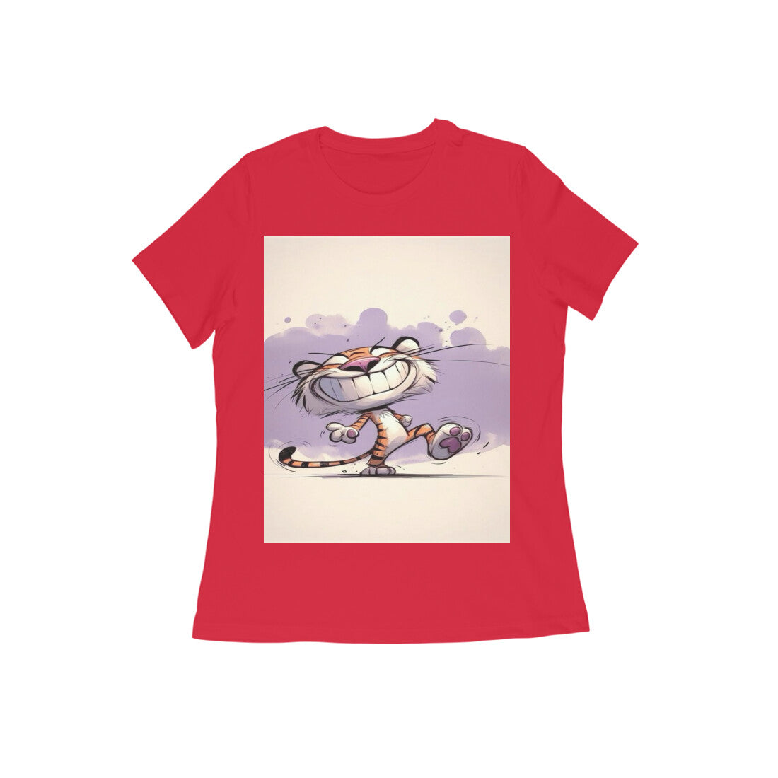 Front View - Gully Grin — Women’s Tee Red