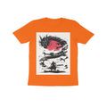 Front View - Ronin's Shadow — Kids Tee Orange