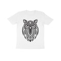 Front View - Owl Totem — Kids Tee White