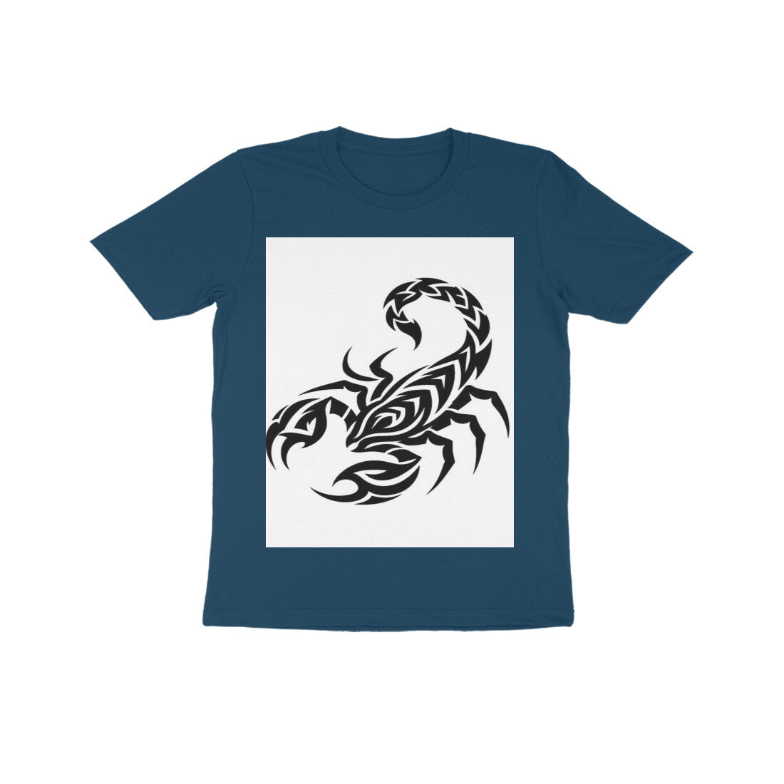 Front View - Scorpio Rising — Kids Tee Navy Blue