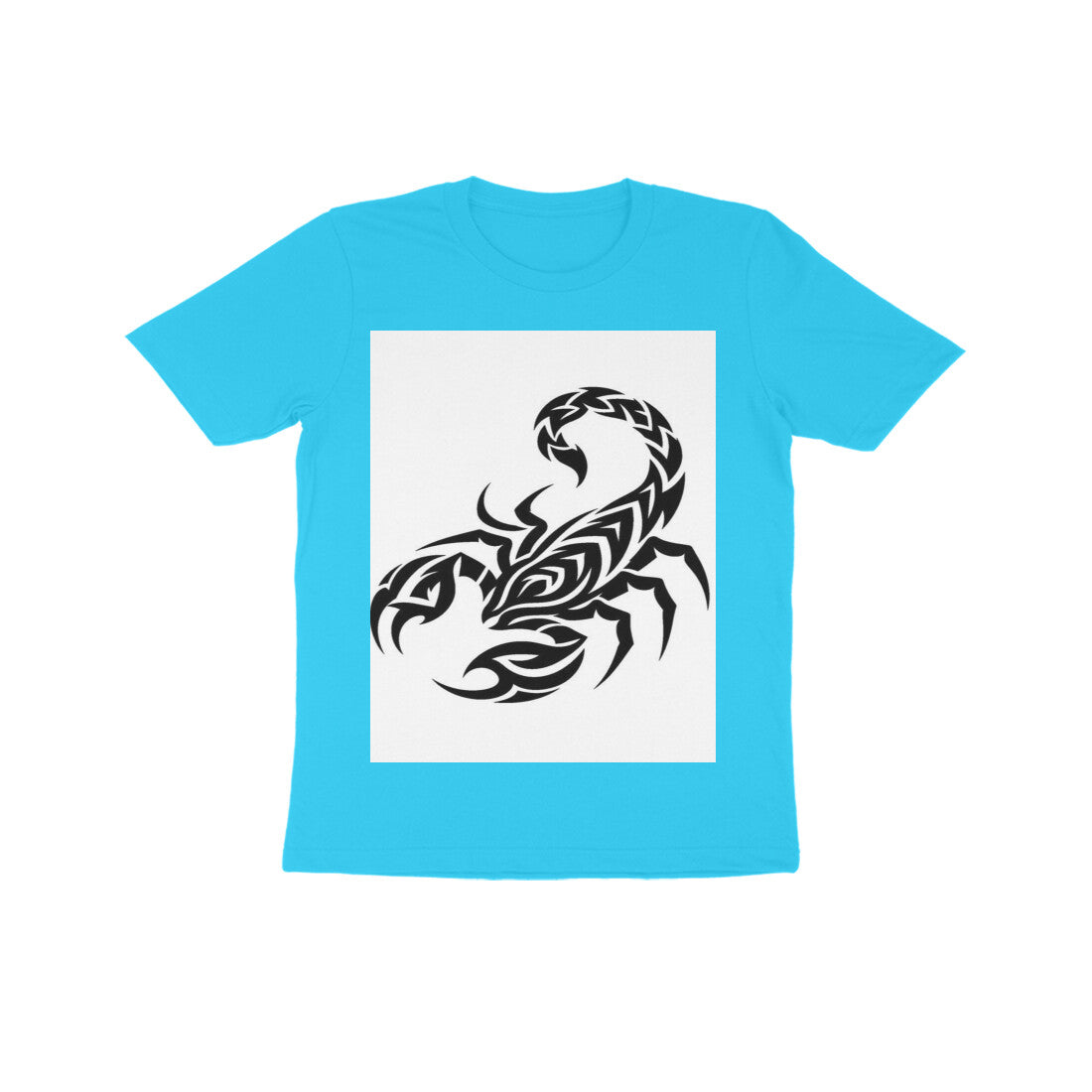 Front View - Scorpio Rising — Kids Tee Sky Blue