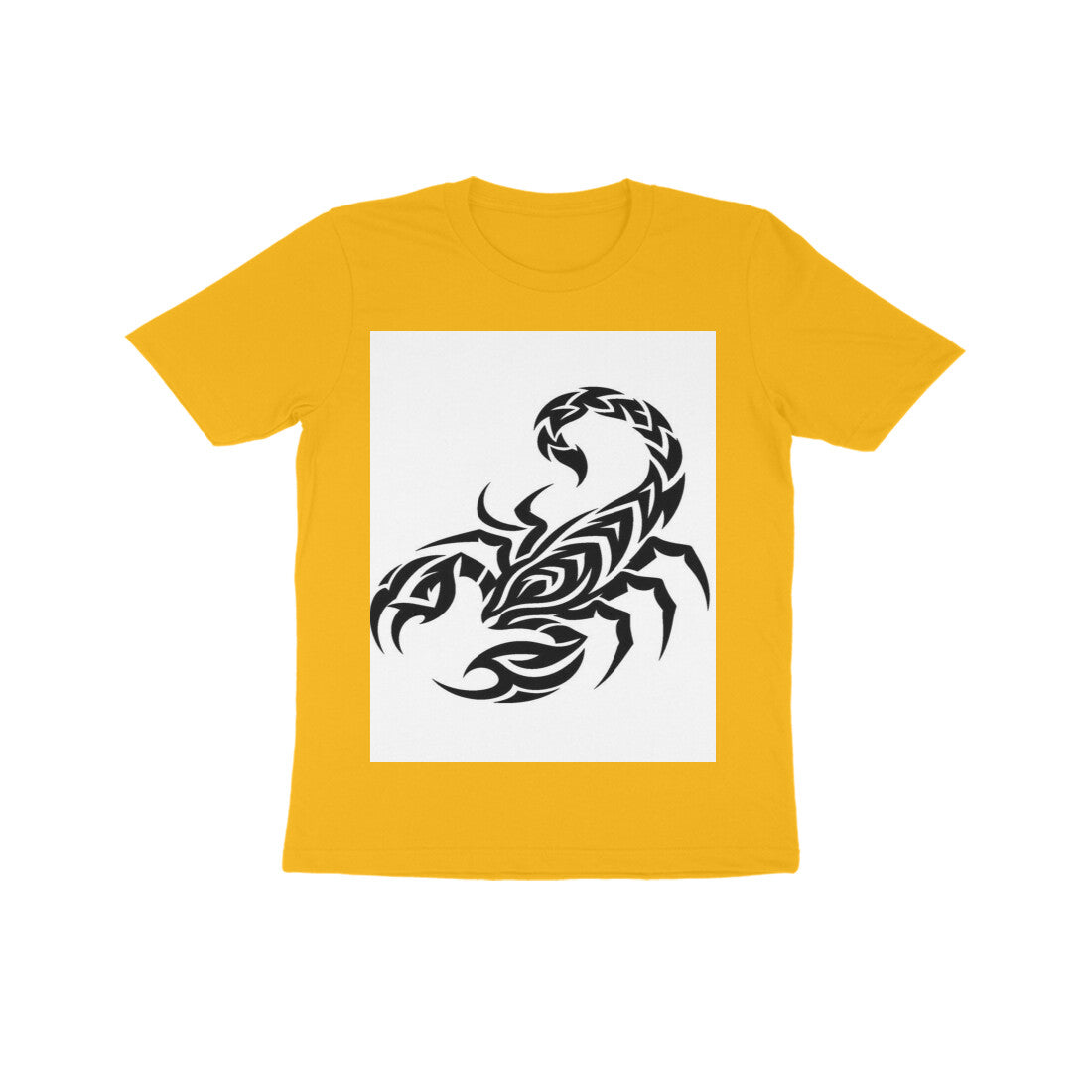 Front View - Scorpio Rising — Kids Tee Golden Yellow
