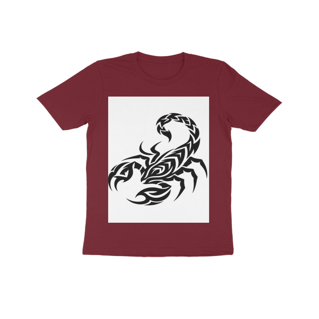 Front View - Scorpio Rising — Kids Tee Maroon