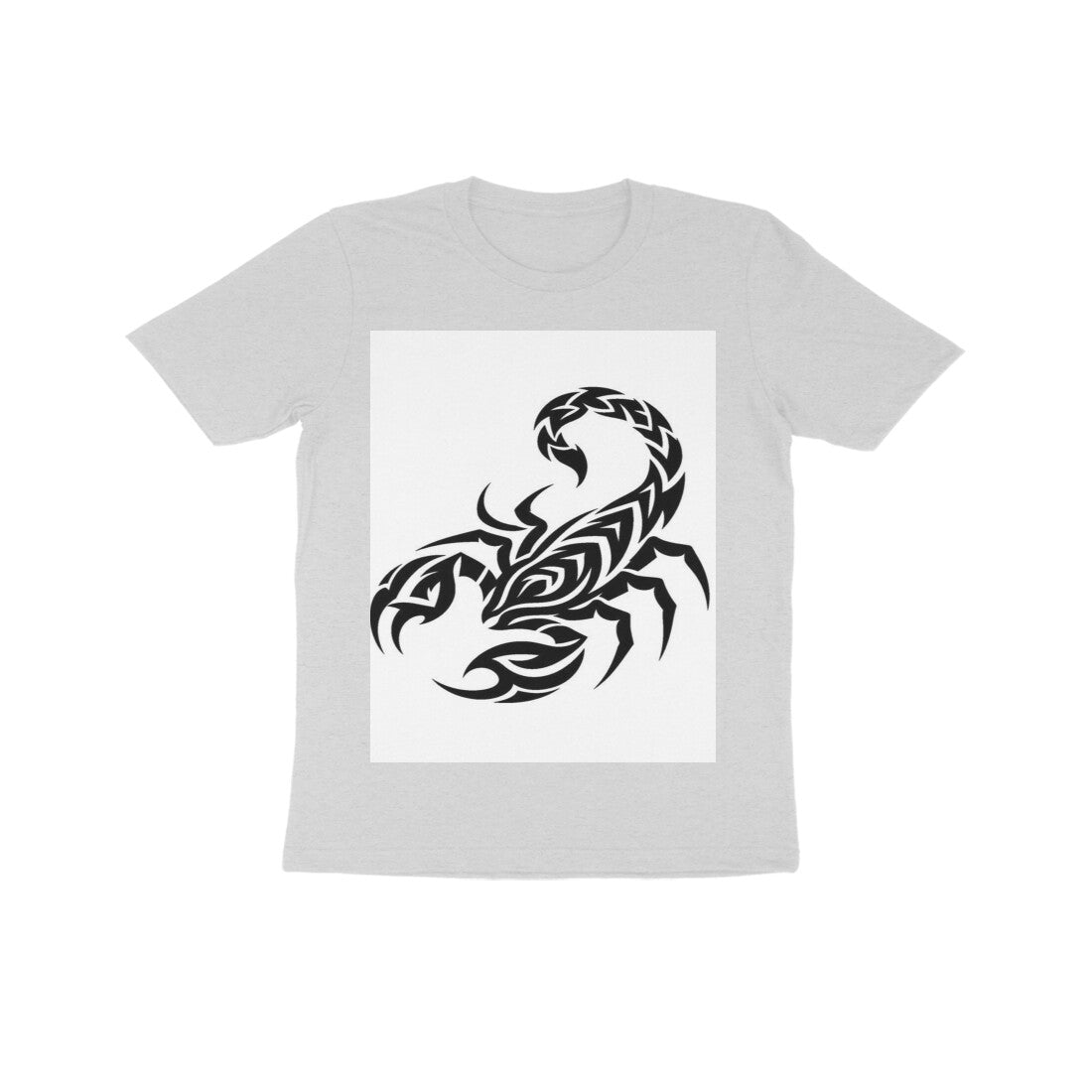 Front View - Scorpio Rising — Kids Tee Melange Grey