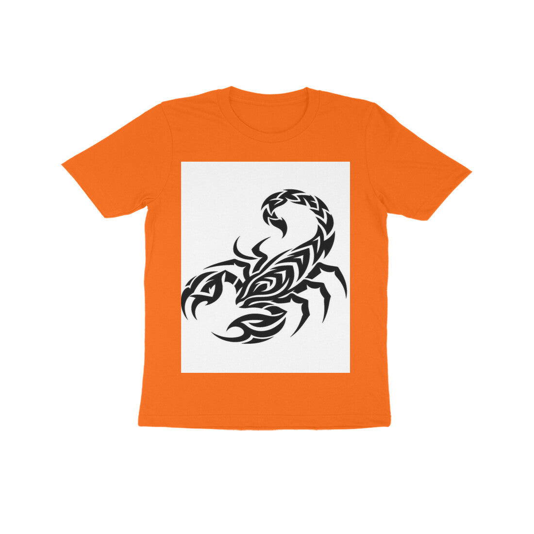 Front View - Scorpio Rising — Kids Tee Orange