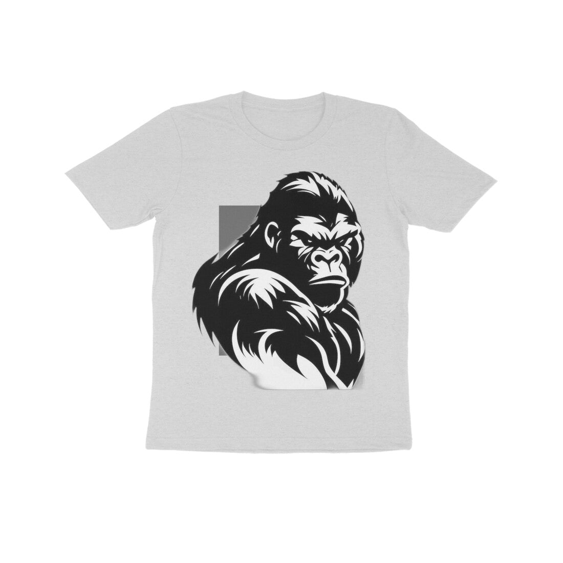Front View - Beast Mode — Kids Tee Melange Grey