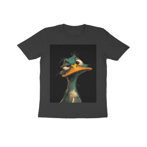 Front View - DGAF Duck — Kids Tee Black