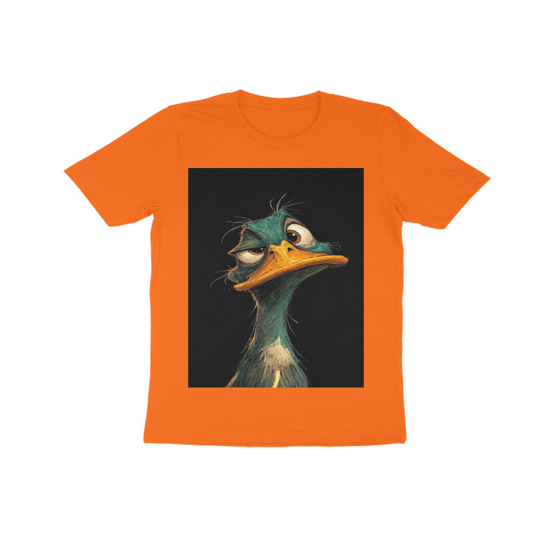 Front View - DGAF Duck — Kids Tee Orange