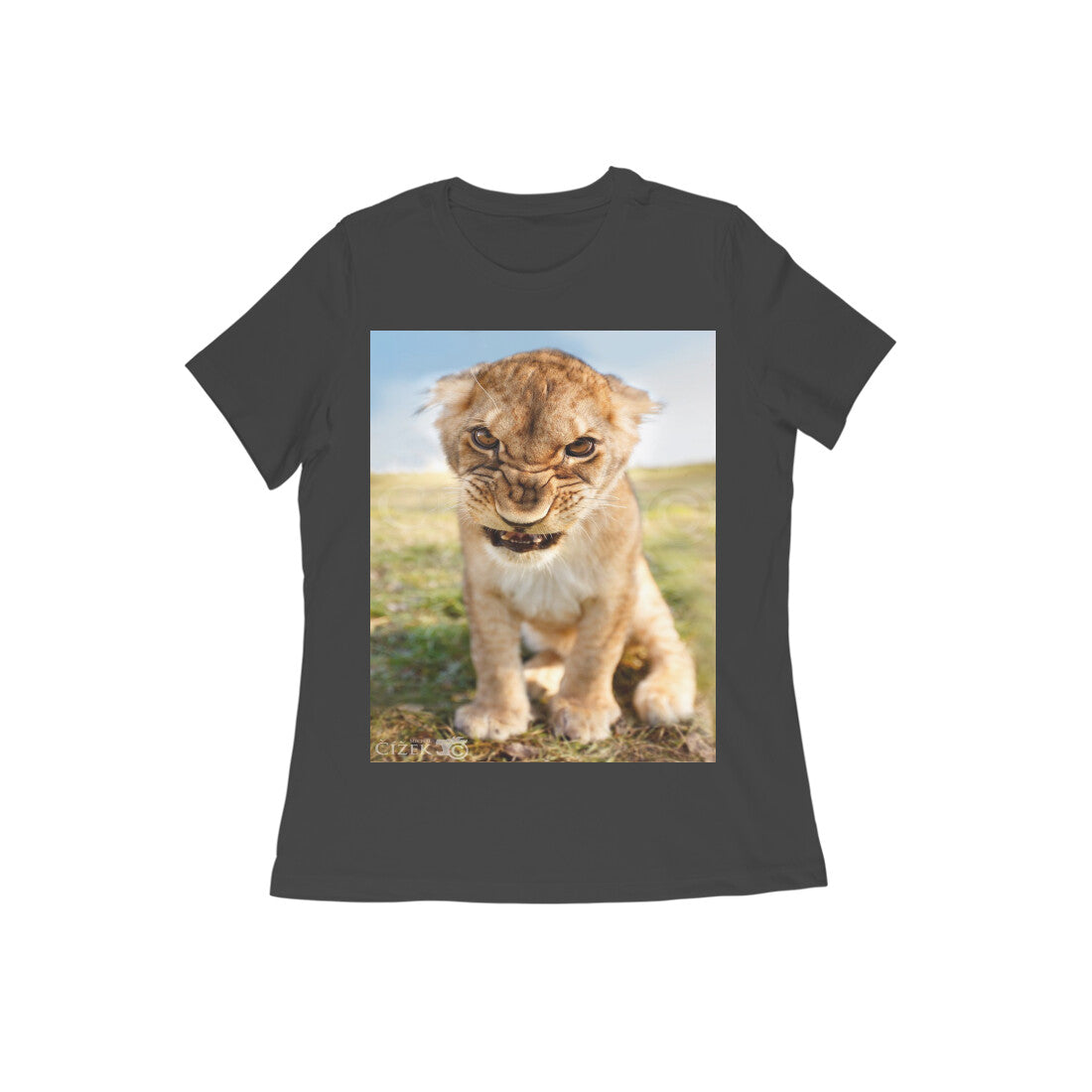Front View - Untamed Roar — Women’s Tee Black