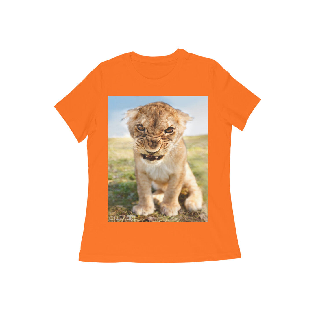 Front View - Untamed Roar — Women’s Tee Orange