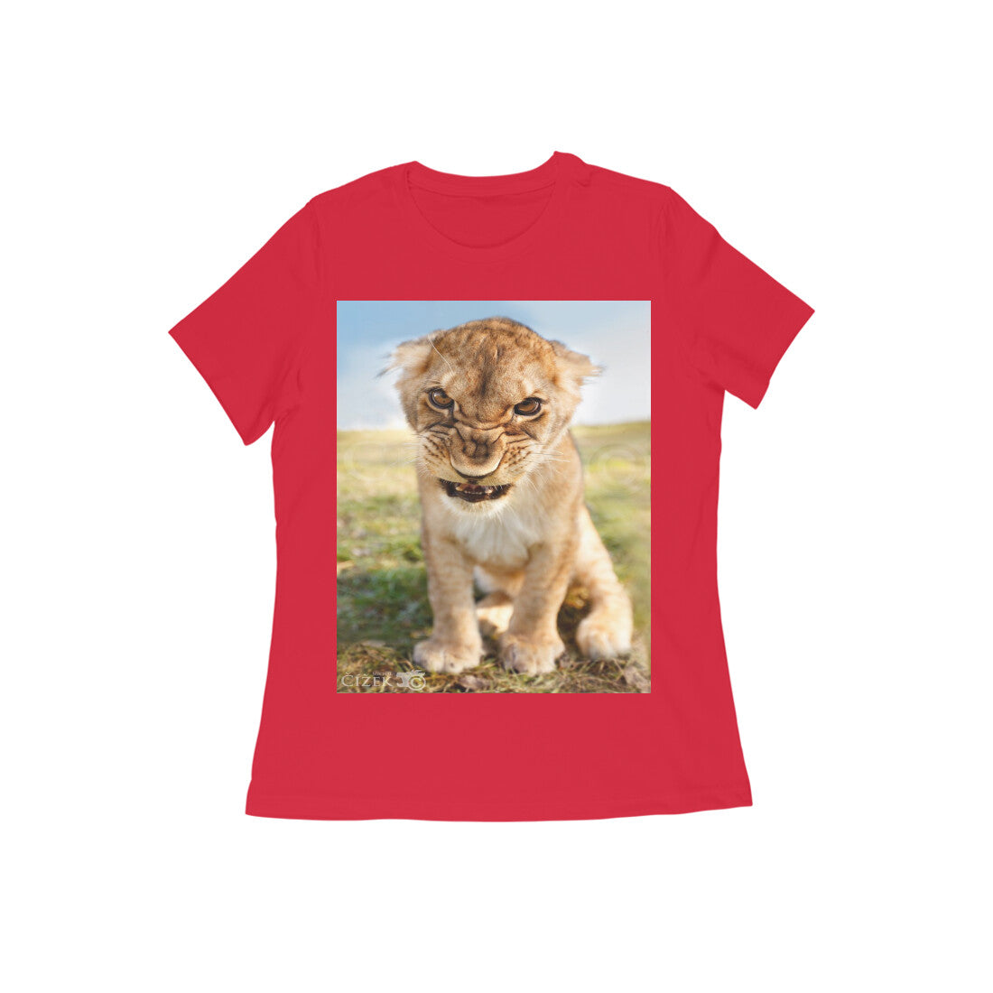 Front View - Untamed Roar — Women’s Tee Red