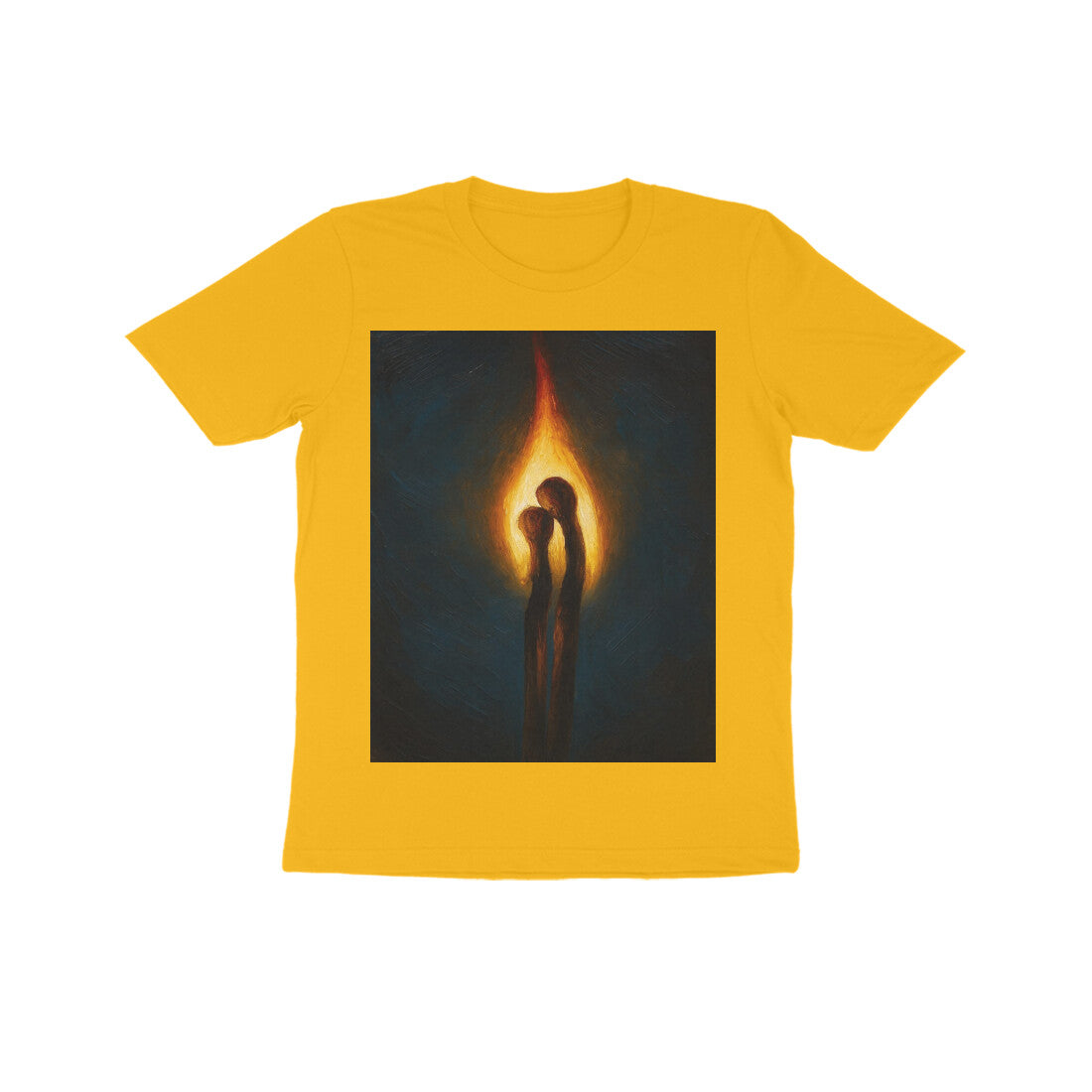 Front View - Ignite — Kids Tee Golden Yellow