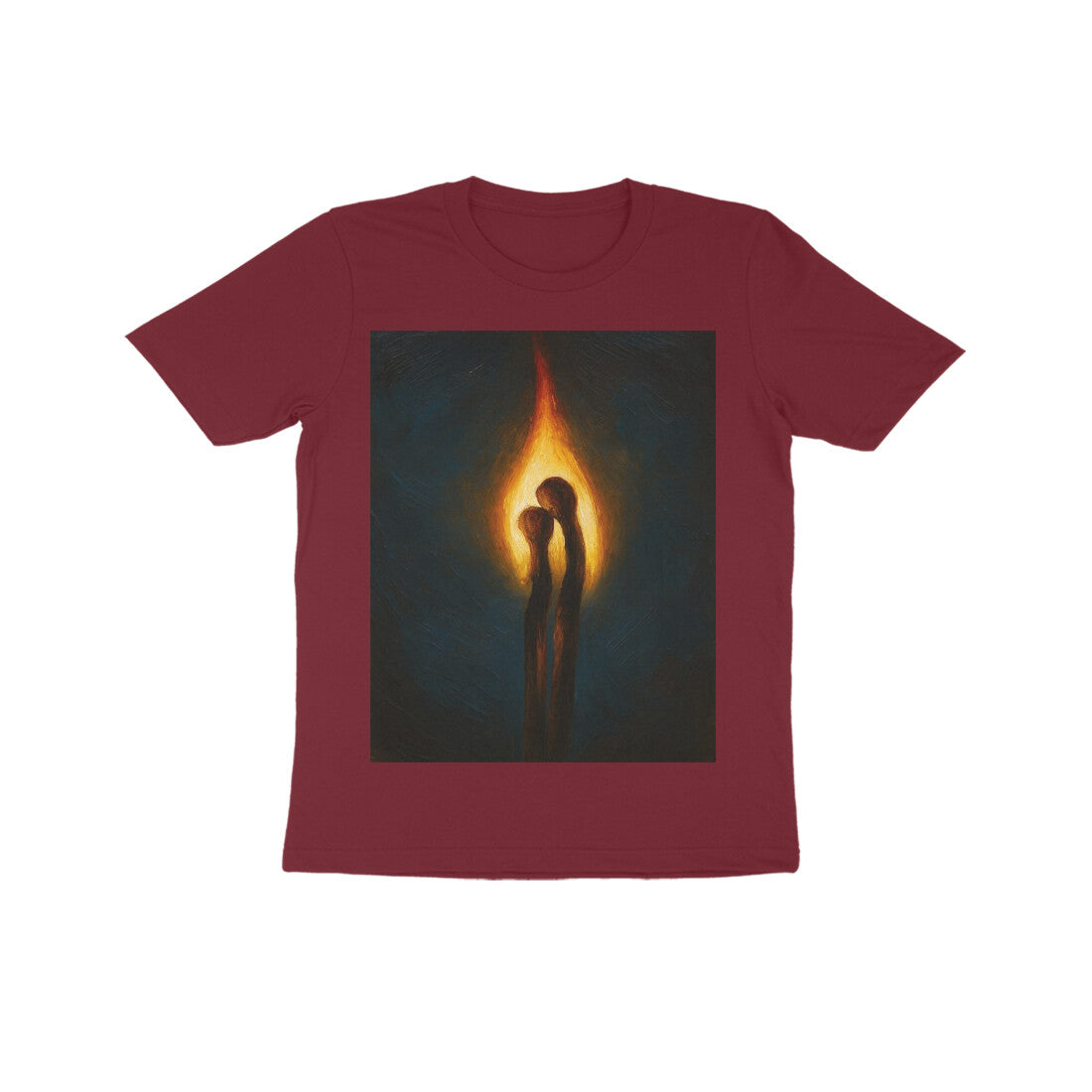 Front View - Ignite — Kids Tee Maroon