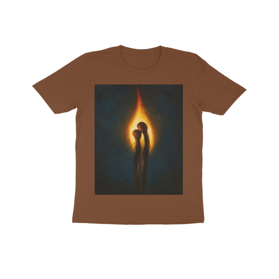 Front View - Ignite — Kids Tee Coffee Brown