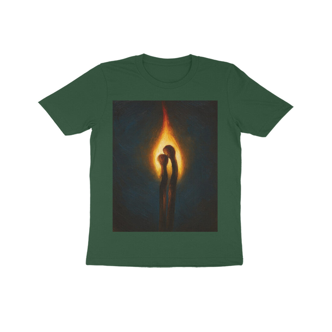 Front View - Ignite — Kids Tee Olive Green