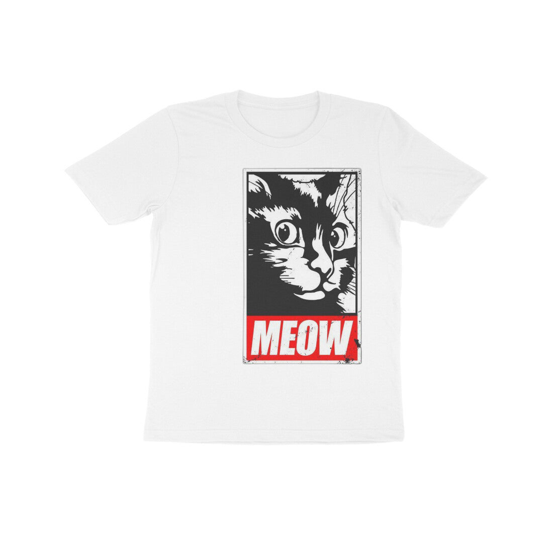 Front View - Feline Fury — Kids Tee White