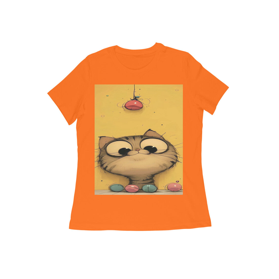 Front View - Whisker Watcher — Women’s Tee Orange
