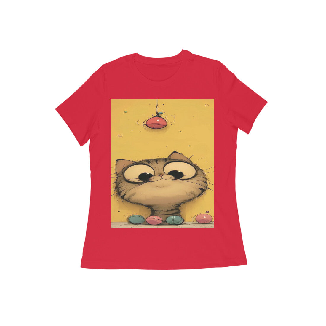Front View - Whisker Watcher — Women’s Tee Red