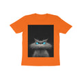 Front View - Grumpy Glare — Kids Tee Orange