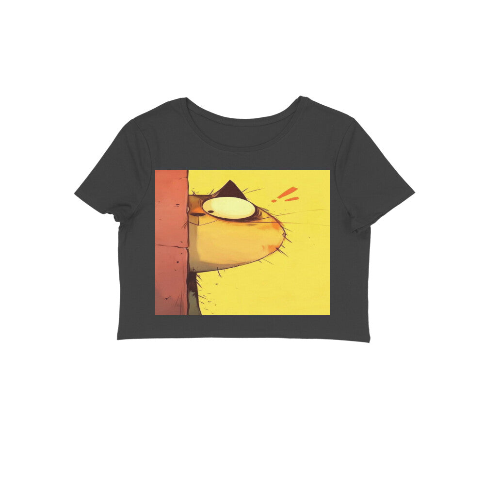 Front View - The Observer — Crop Top Black