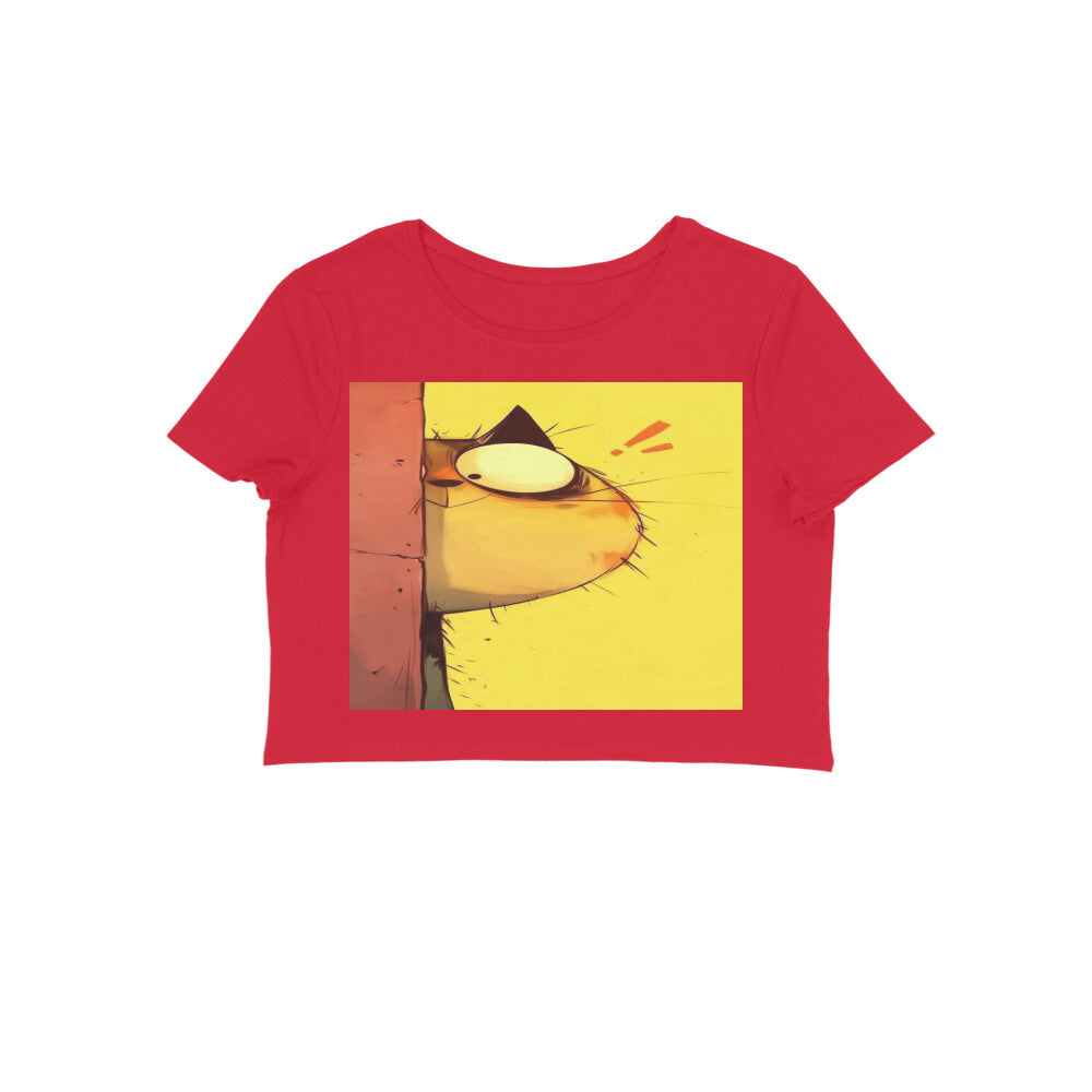 Front View - The Observer — Crop Top Red
