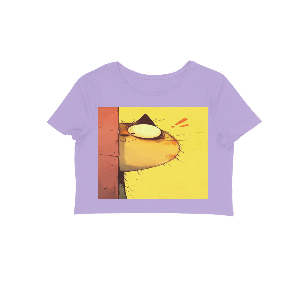 Front View - The Observer — Crop Top Iris Lavender