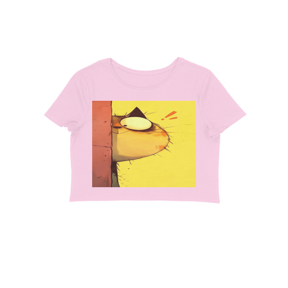 Front View - The Observer — Crop Top Light Pink