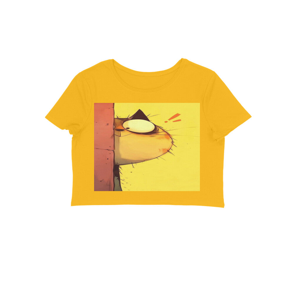 Front View - The Observer — Crop Top Golden Yellow