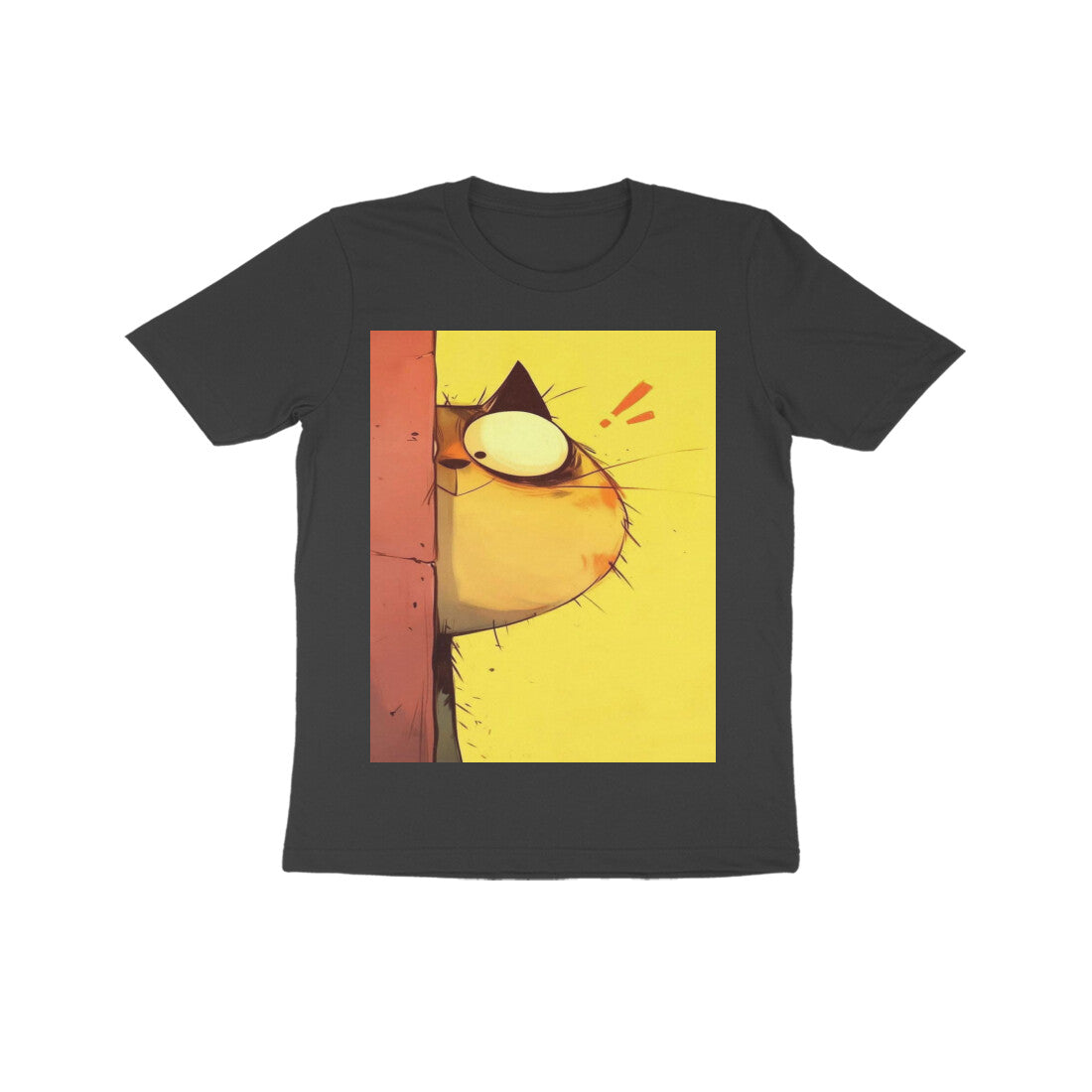 Front View - The Observer — Kids Tee Black