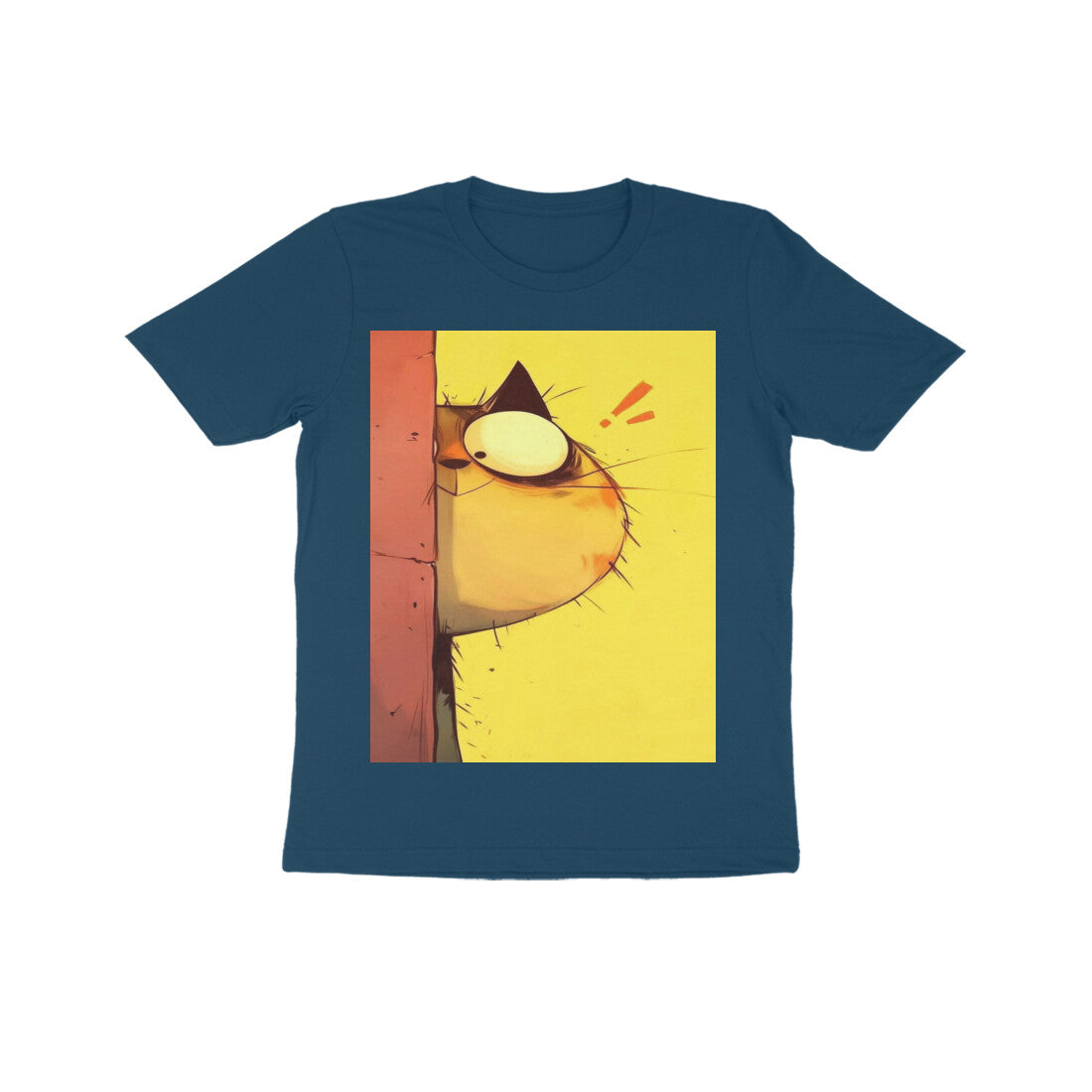 Front View - The Observer — Kids Tee Navy Blue