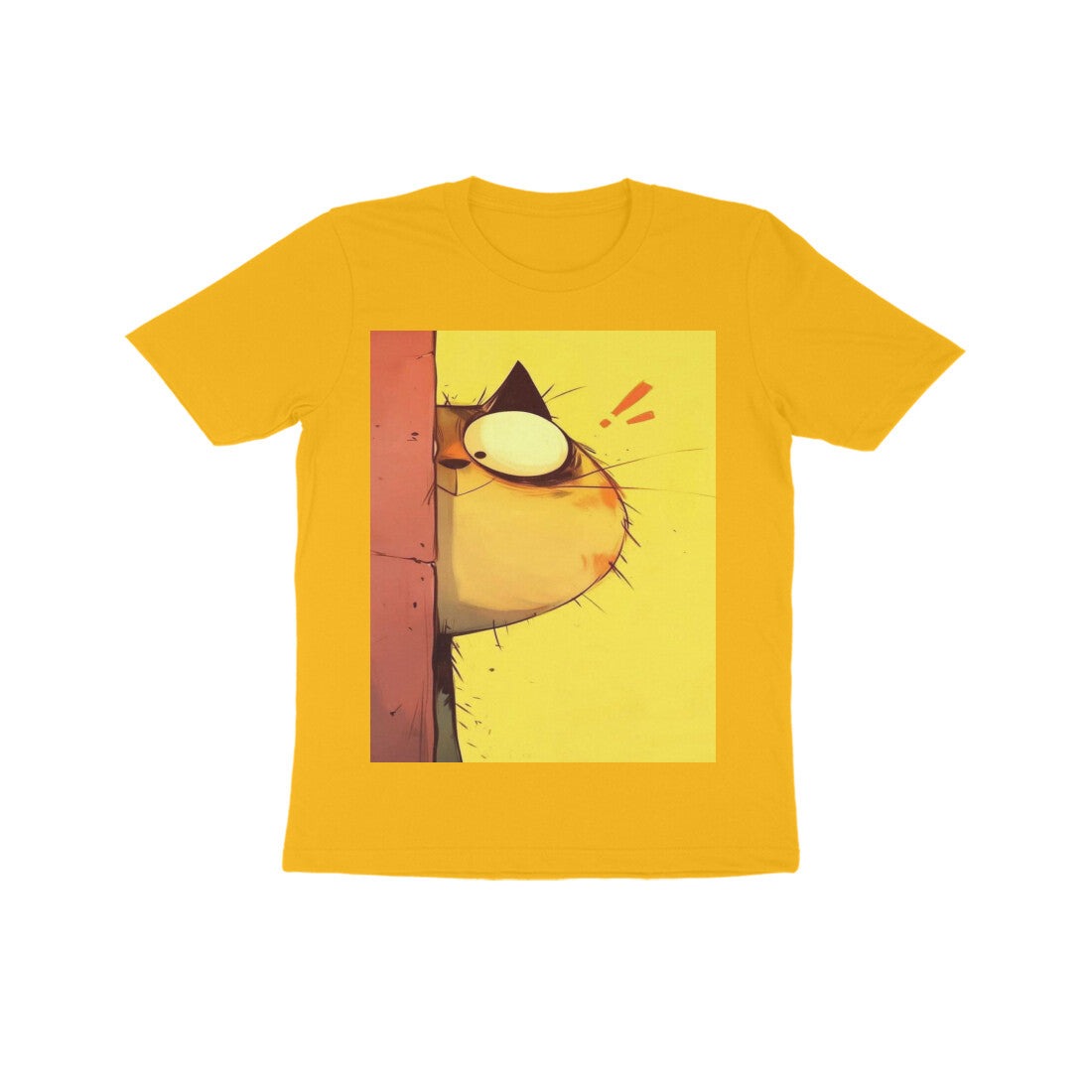 Front View - The Observer — Kids Tee Golden Yellow