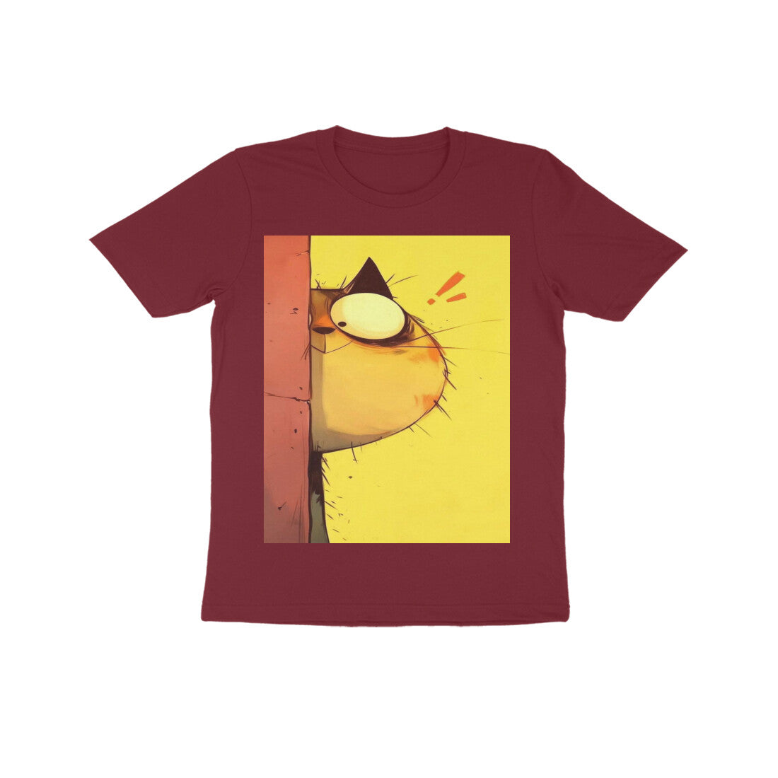 Front View - The Observer — Kids Tee Maroon
