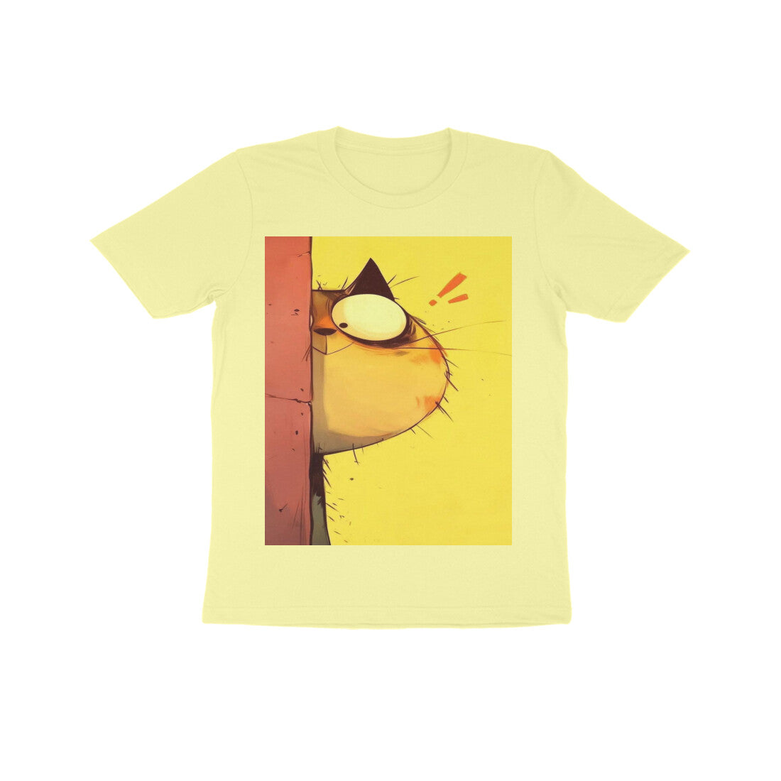 Front View - The Observer — Kids Tee Butter Yellow