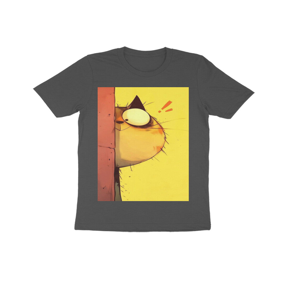 Front View - The Observer — Kids Tee Charcoal Grey