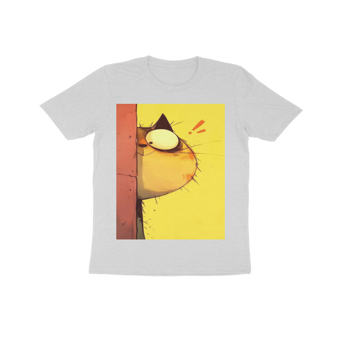 Front View - The Observer — Kids Tee Melange Grey