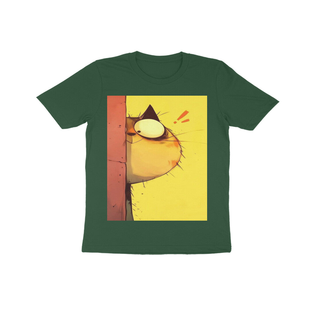 Front View - The Observer — Kids Tee Olive Green