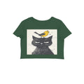 Front View - Unbothered Beast — Crop Top Olive Green