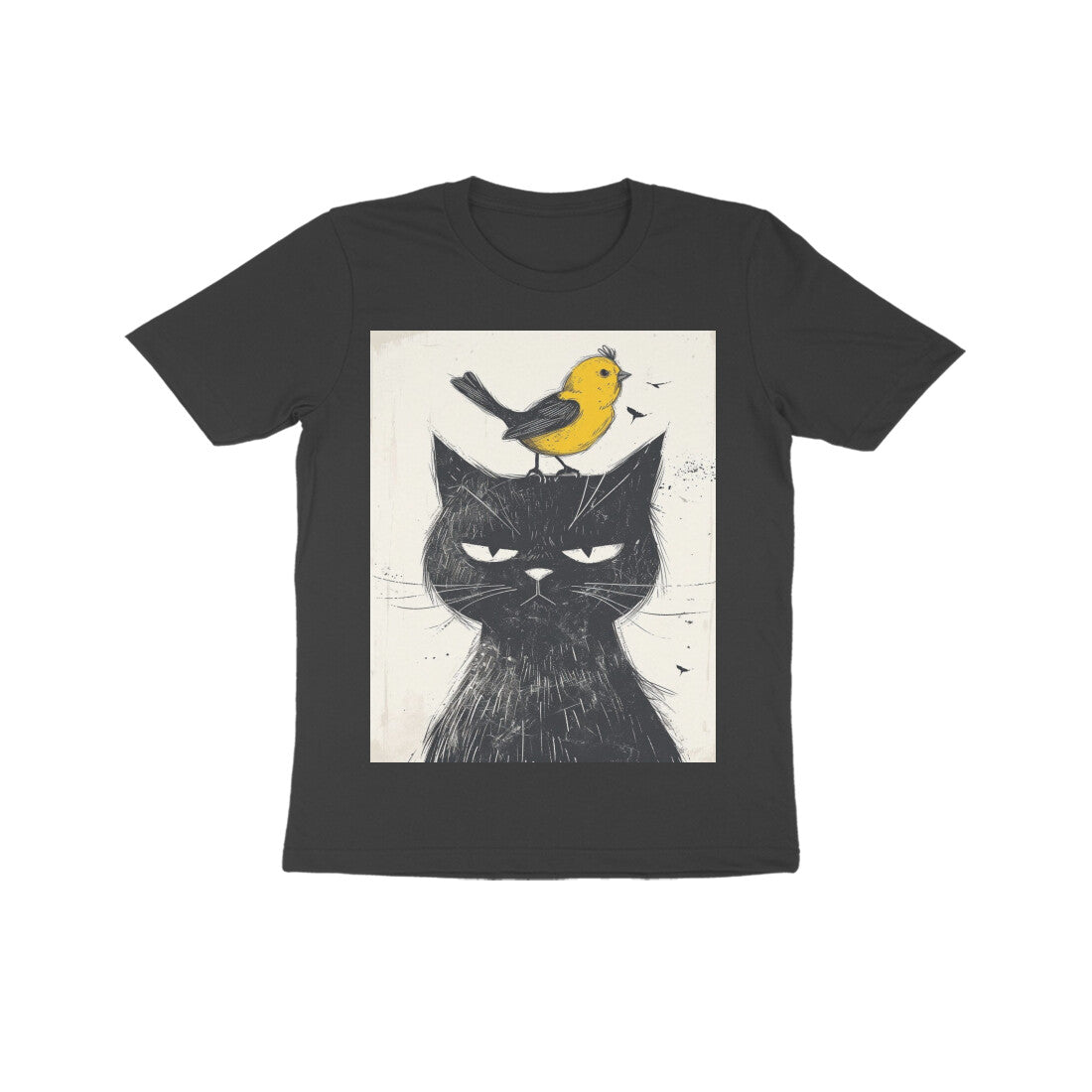 Front View - Unbothered Beast — Kids Tee Black