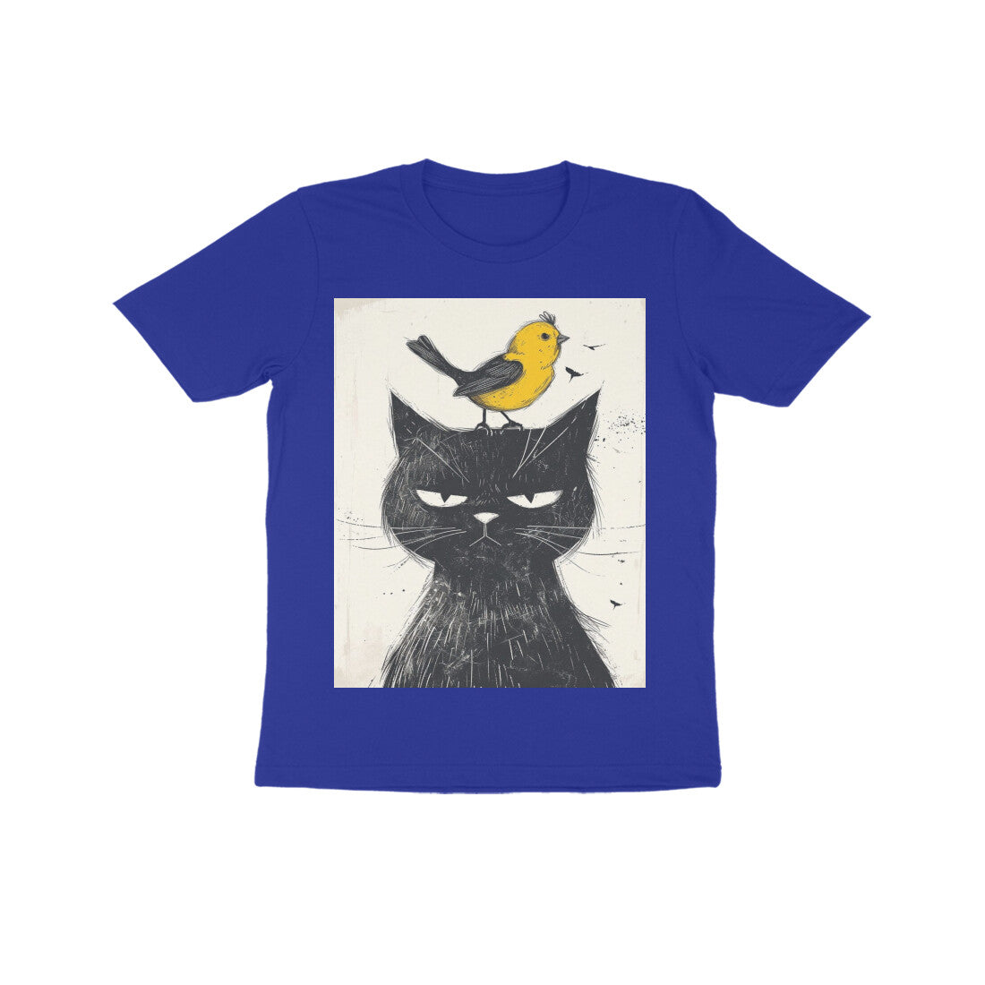 Front View - Unbothered Beast — Kids Tee Royal Blue