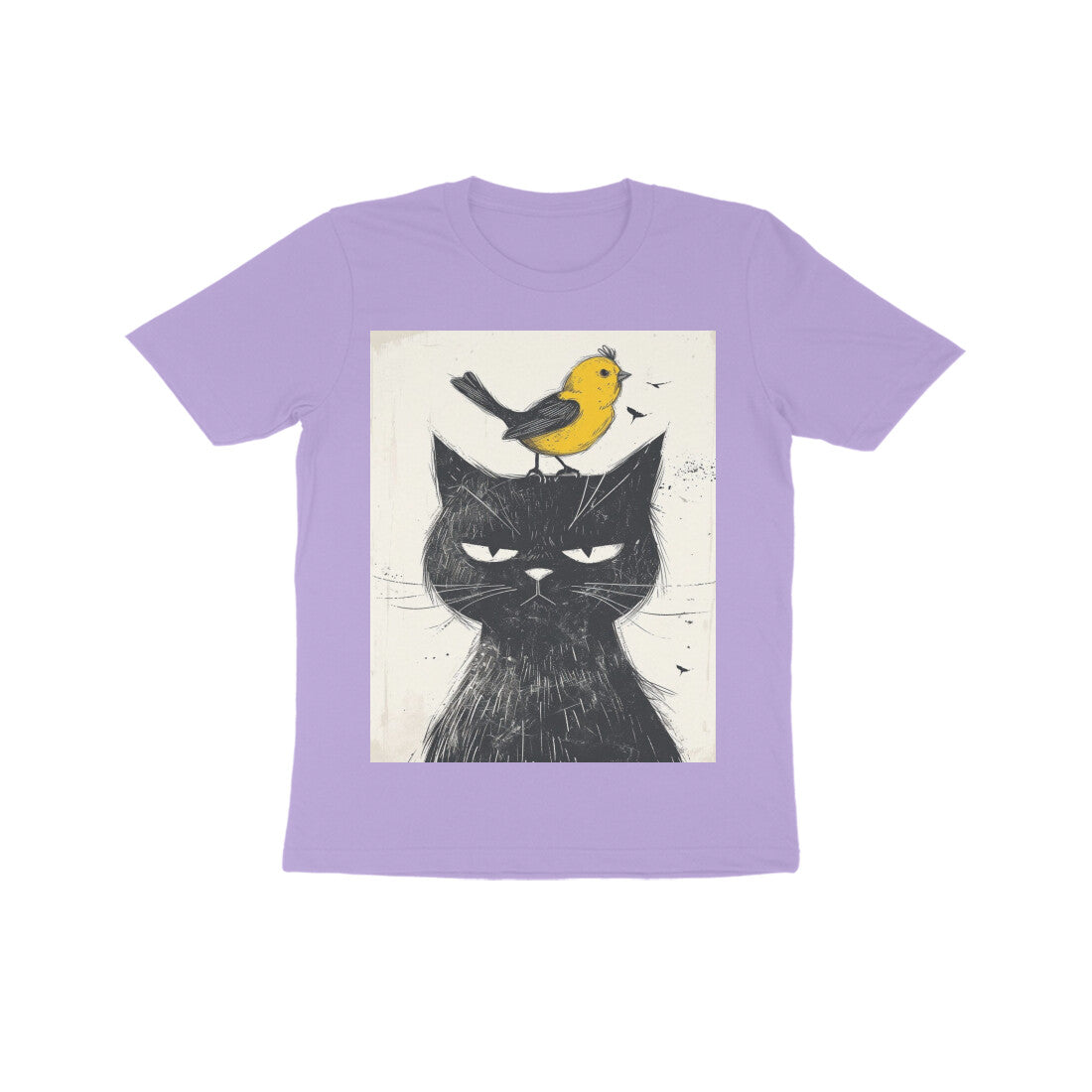 Front View - Unbothered Beast — Kids Tee Iris Lavender