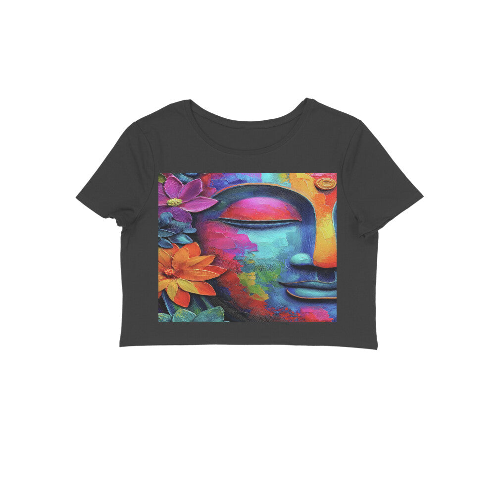 Front View - Karma — Crop Top Black