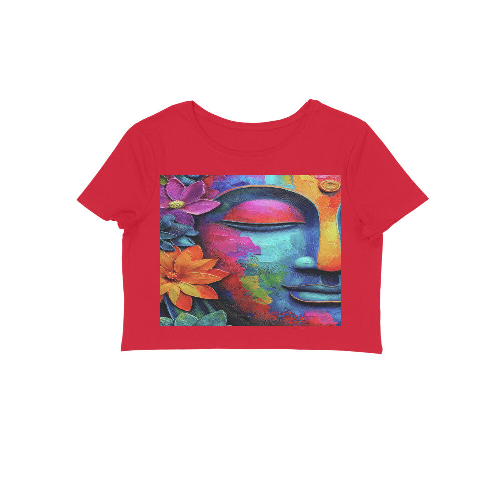 Front View - Karma — Crop Top Red