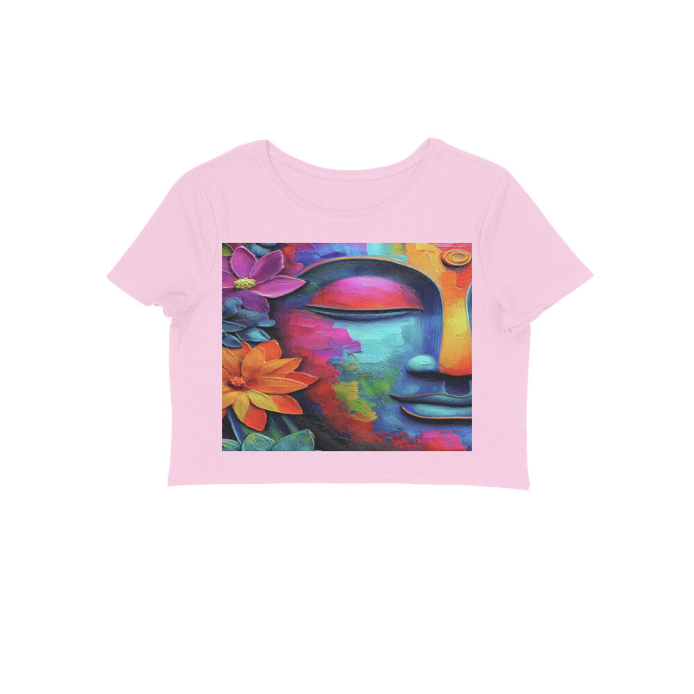 Front View - Karma — Crop Top Light Pink