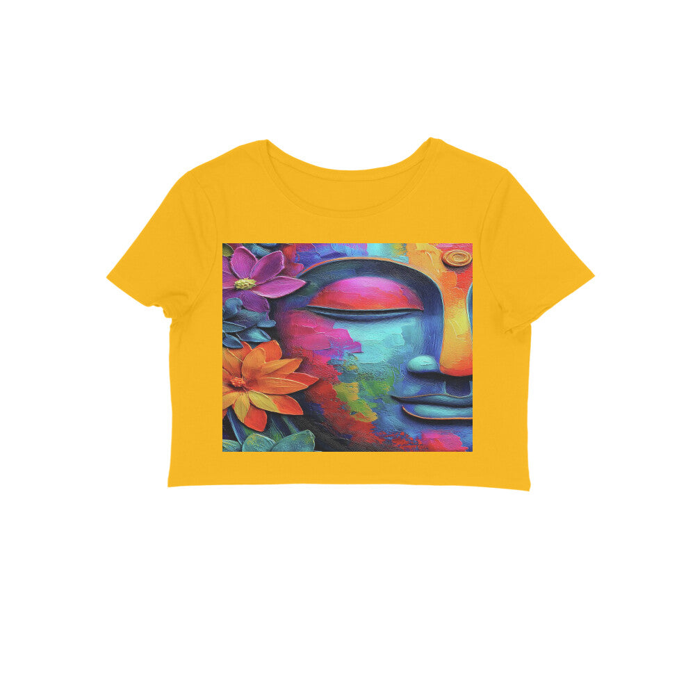 Front View - Karma — Crop Top Golden Yellow