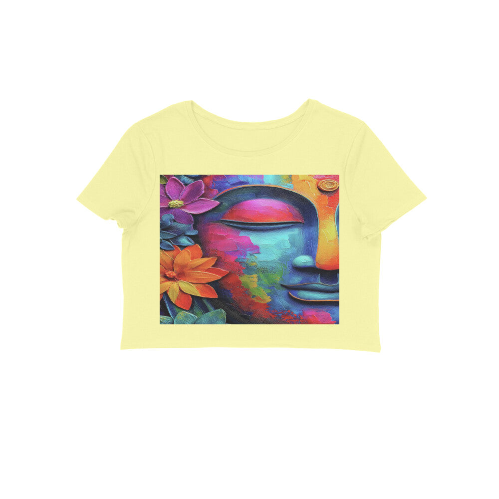 Front View - Karma — Crop Top Butter Yellow