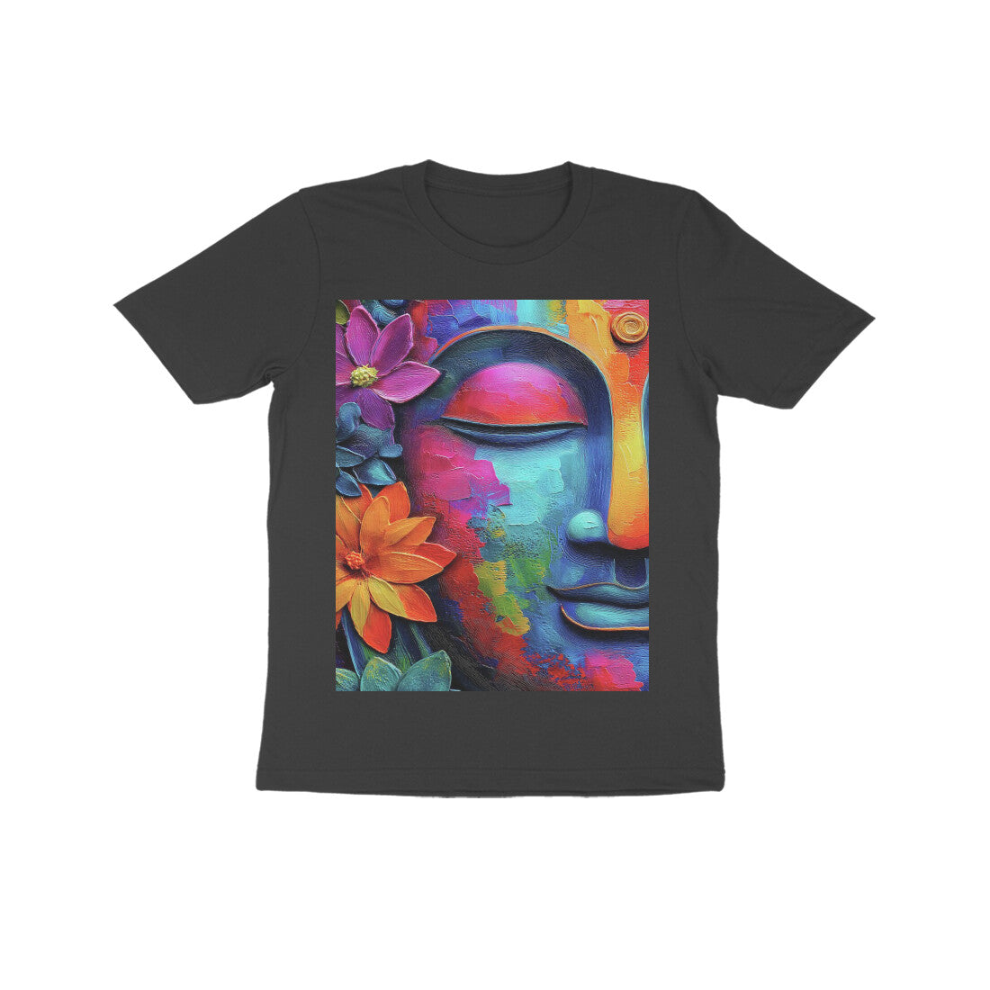 Front View - Karma — Kids Tee Black