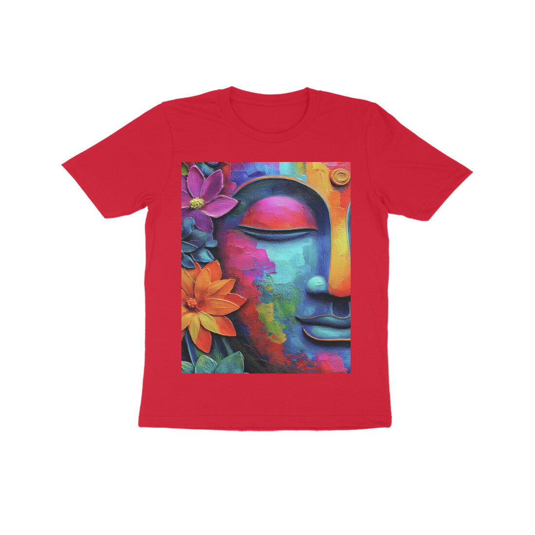 Front View - Karma — Kids Tee Red